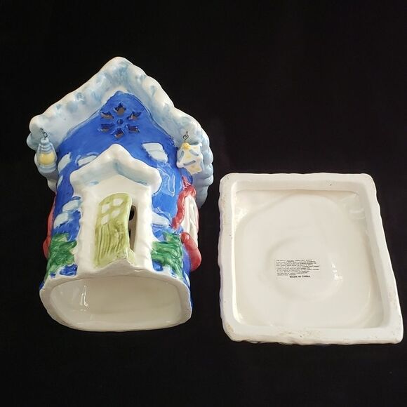 Winter Christmas Cottage Tealight Candle Holder - Picture 7 of 7